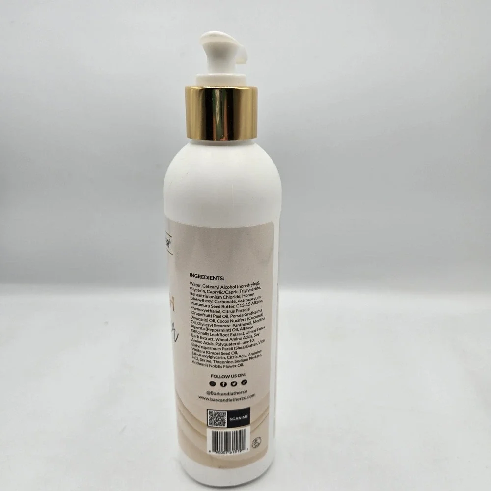 Bask & Lather Replenish Conditioner Deep Hydrating Natural Formula 8 fl oz - New